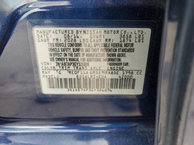 Photo 11 VIN: 3N1AB7AP3GY326896 - NISSAN SENTRA 