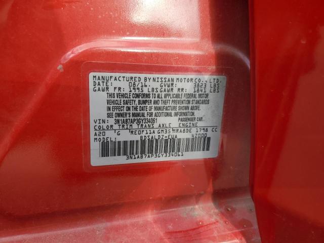 Photo 11 VIN: 3N1AB7AP3GY334061 - NISSAN SENTRA S 