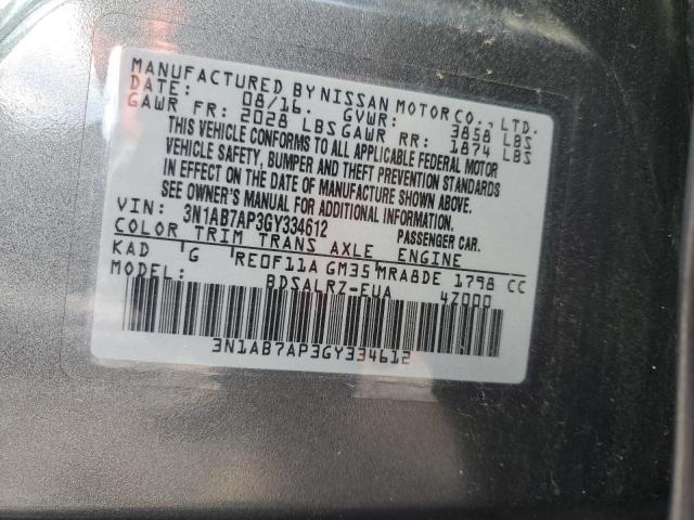 Photo 12 VIN: 3N1AB7AP3GY334612 - NISSAN SENTRA S 