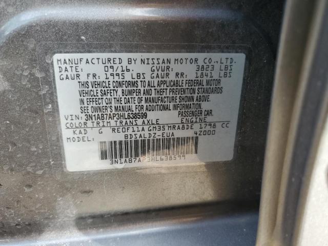 Photo 11 VIN: 3N1AB7AP3HL638599 - NISSAN SENTRA S 