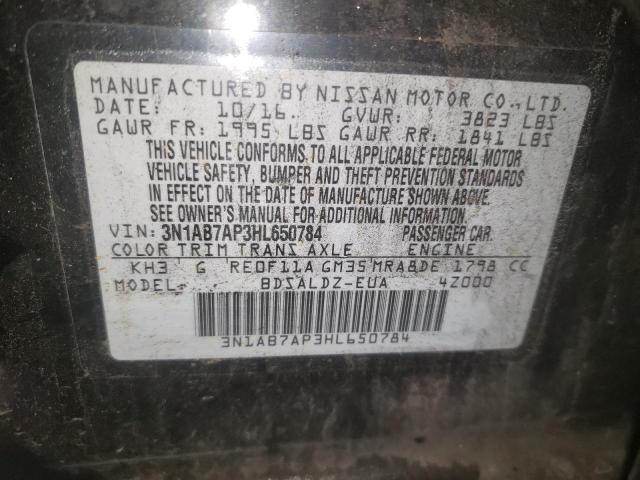 Photo 9 VIN: 3N1AB7AP3HL650784 - NISSAN SENTRA S 