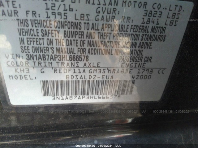 Photo 8 VIN: 3N1AB7AP3HL666578 - NISSAN SENTRA 