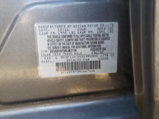 Photo 9 VIN: 3N1AB7AP3HL667116 - NISSAN SENTRA S 