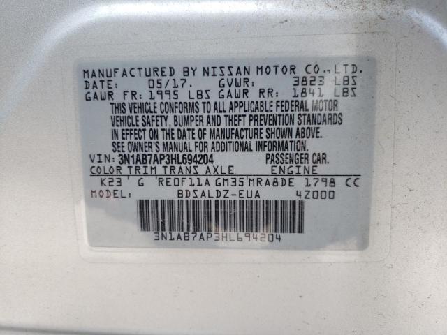 Photo 11 VIN: 3N1AB7AP3HL694204 - NISSAN SENTRA 