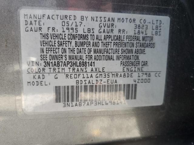 Photo 11 VIN: 3N1AB7AP3HL698141 - NISSAN SENTRA S 