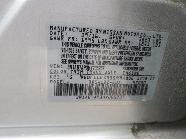 Photo 11 VIN: 3N1AB7AP3HY205237 - NISSAN SENTRA 