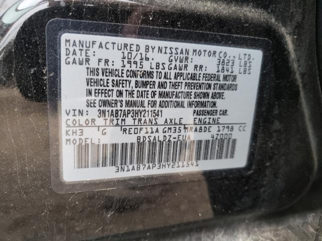 Photo 9 VIN: 3N1AB7AP3HY211541 - NISSAN SENTRA S 