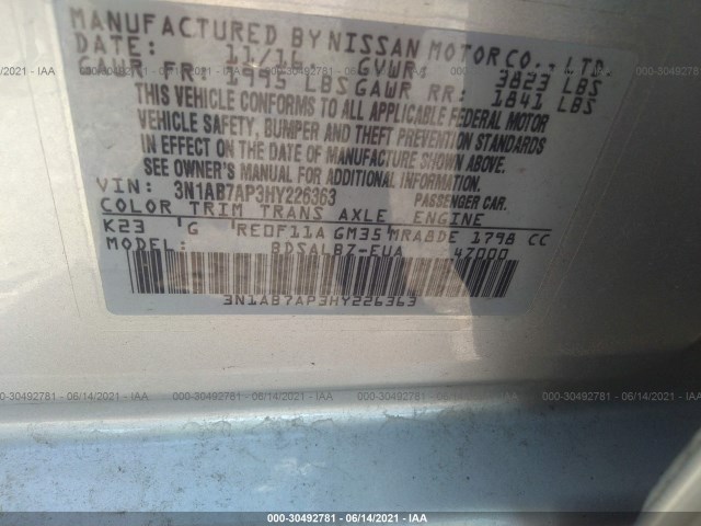 Photo 8 VIN: 3N1AB7AP3HY226363 - NISSAN SENTRA 