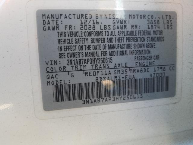 Photo 9 VIN: 3N1AB7AP3HY250615 - NISSAN SENTRA S 