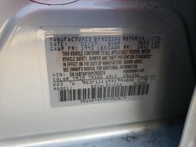 Photo 11 VIN: 3N1AB7AP3HY260674 - NISSAN SENTRA S 