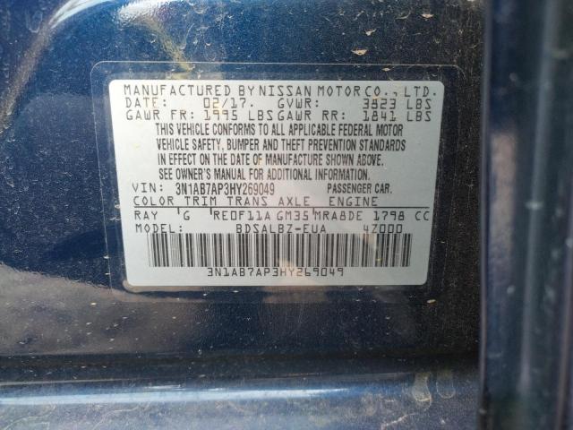 Photo 9 VIN: 3N1AB7AP3HY269049 - NISSAN SENTRA S 