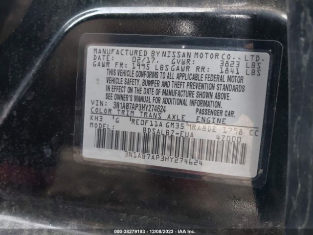 Photo 8 VIN: 3N1AB7AP3HY274624 - NISSAN SENTRA 