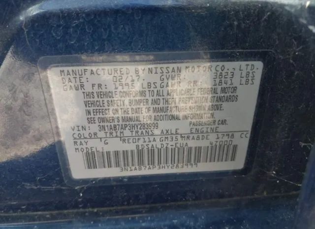 Photo 8 VIN: 3N1AB7AP3HY283999 - NISSAN SENTRA 