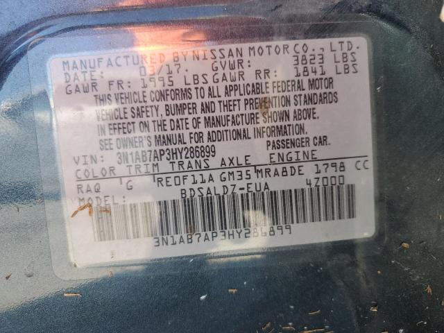 Photo 12 VIN: 3N1AB7AP3HY286899 - NISSAN SENTRA S 