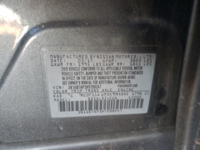 Photo 9 VIN: 3N1AB7AP3HY288247 - NISSAN SENTRA S 