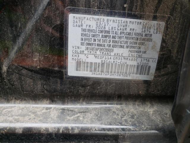 Photo 12 VIN: 3N1AB7AP3HY289009 - NISSAN SENTRA S 