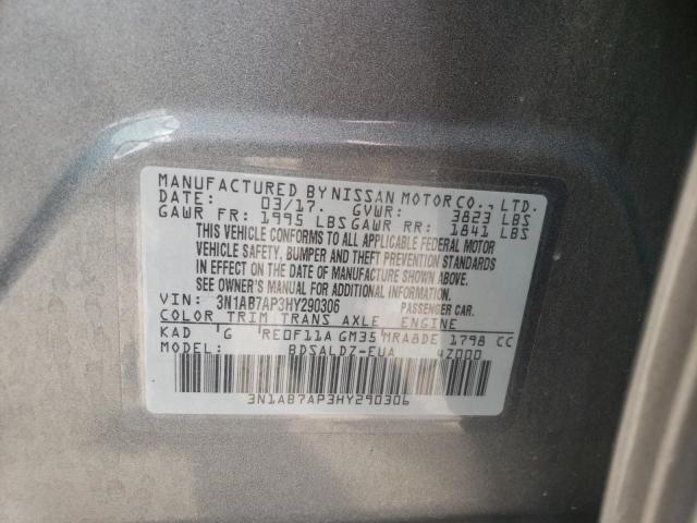 Photo 9 VIN: 3N1AB7AP3HY290306 - NISSAN SENTRA S 