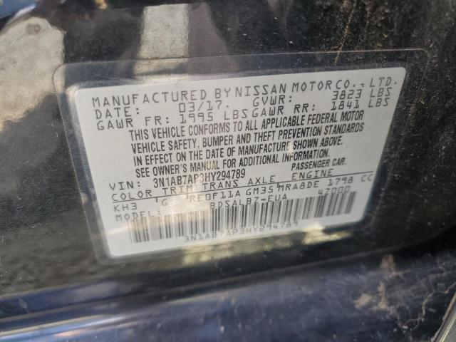 Photo 11 VIN: 3N1AB7AP3HY294789 - NISSAN SENTRA S 