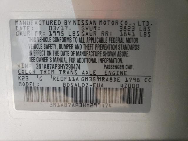 Photo 11 VIN: 3N1AB7AP3HY299474 - NISSAN SENTRA 