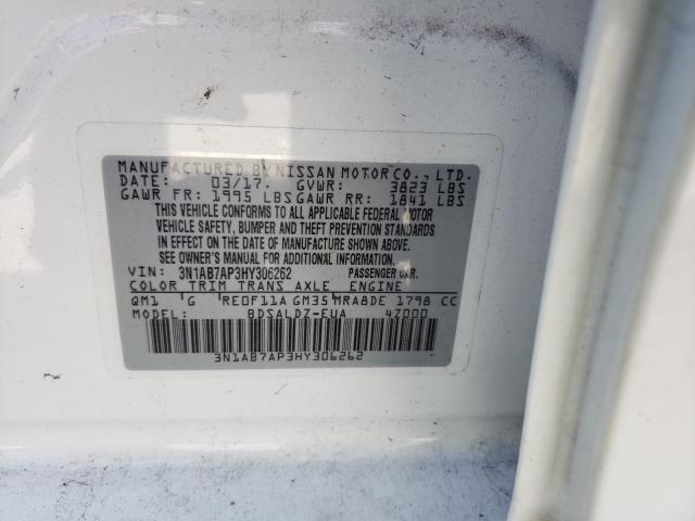 Photo 9 VIN: 3N1AB7AP3HY306262 - NISSAN SENTRA S 