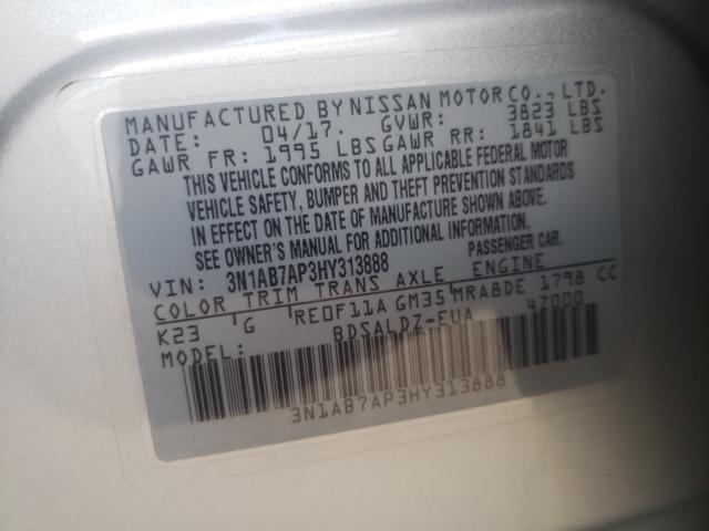 Photo 9 VIN: 3N1AB7AP3HY313888 - NISSAN SENTRA S 