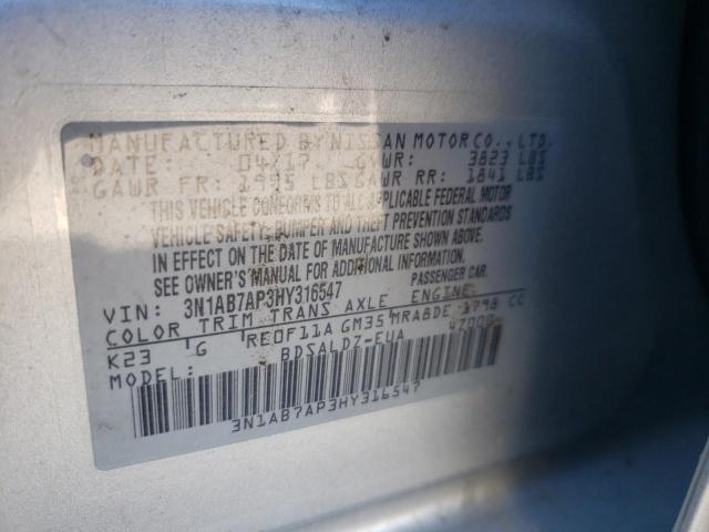 Photo 11 VIN: 3N1AB7AP3HY316547 - NISSAN SENTRA S 