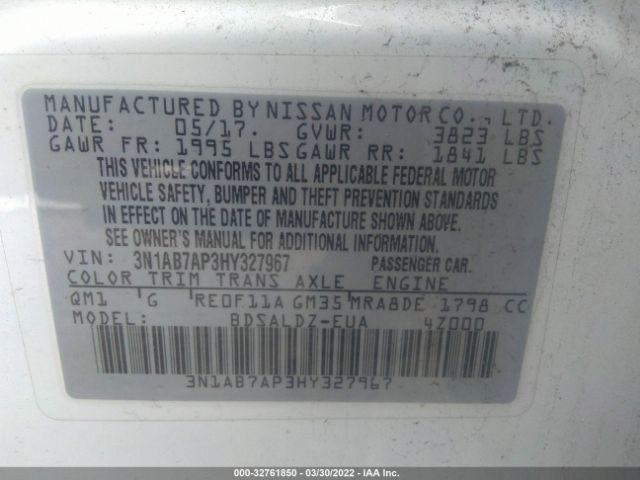 Photo 8 VIN: 3N1AB7AP3HY327967 - NISSAN SENTRA 