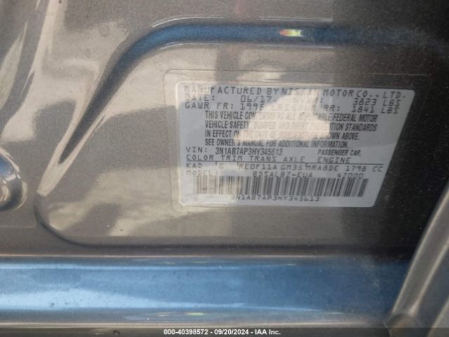 Photo 8 VIN: 3N1AB7AP3HY345613 - NISSAN SENTRA 