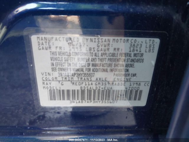 Photo 8 VIN: 3N1AB7AP3HY355607 - NISSAN SENTRA 