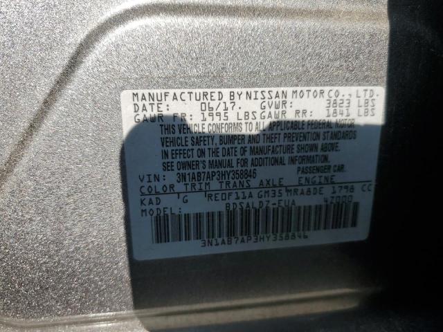 Photo 12 VIN: 3N1AB7AP3HY358846 - NISSAN SENTRA S 