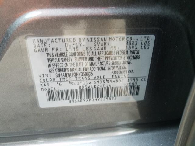 Photo 9 VIN: 3N1AB7AP3HY359835 - NISSAN SENTRA S 