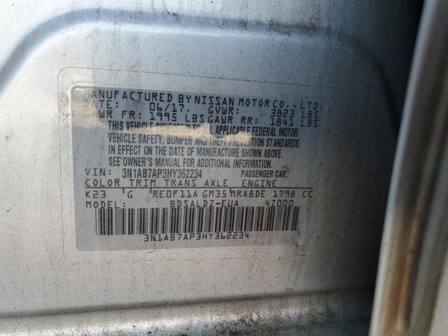 Photo 11 VIN: 3N1AB7AP3HY362234 - NISSAN SENTRA S 