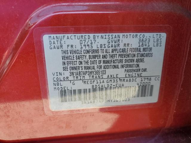 Photo 12 VIN: 3N1AB7AP3HY365103 - NISSAN SENTRA 