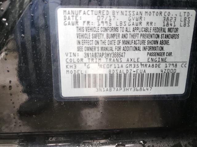 Photo 9 VIN: 3N1AB7AP3HY368647 - NISSAN SENTRA S 