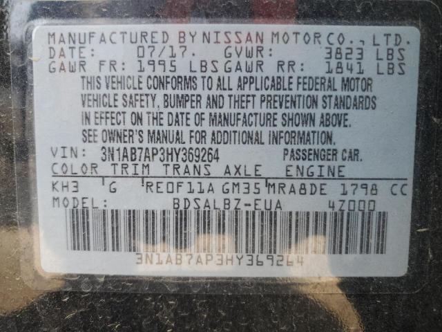 Photo 12 VIN: 3N1AB7AP3HY369264 - NISSAN SENTRA S 