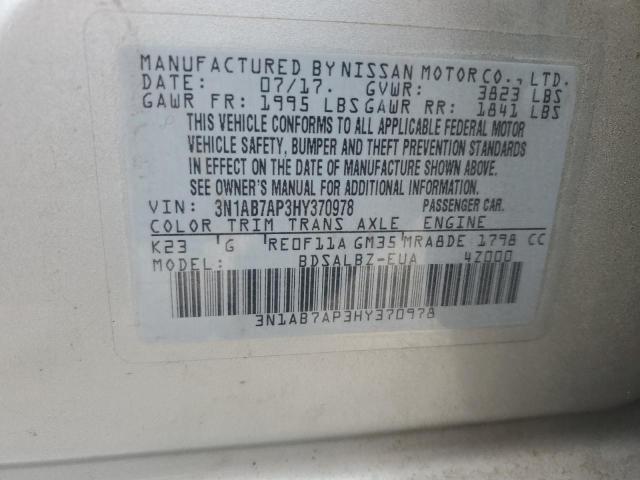 Photo 11 VIN: 3N1AB7AP3HY370978 - NISSAN SENTRA 