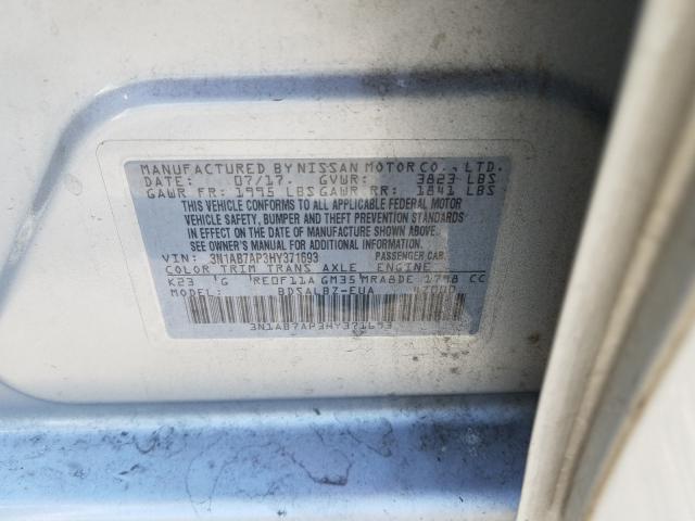 Photo 9 VIN: 3N1AB7AP3HY371693 - NISSAN SENTRA S 