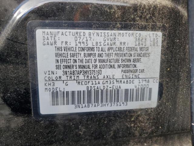 Photo 11 VIN: 3N1AB7AP3HY375193 - NISSAN SENTRA 