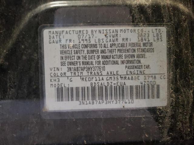 Photo 9 VIN: 3N1AB7AP3HY377610 - NISSAN SENTRA S 