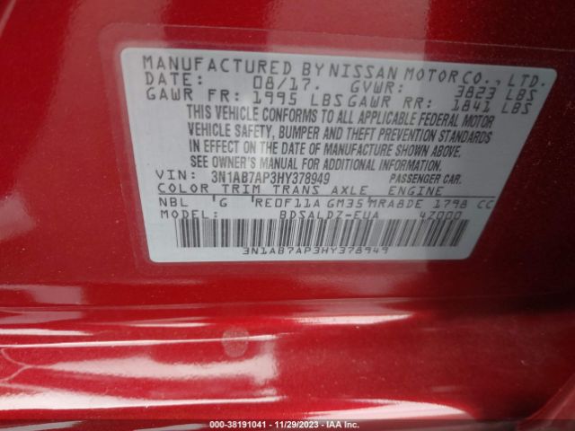 Photo 8 VIN: 3N1AB7AP3HY378949 - NISSAN SENTRA 