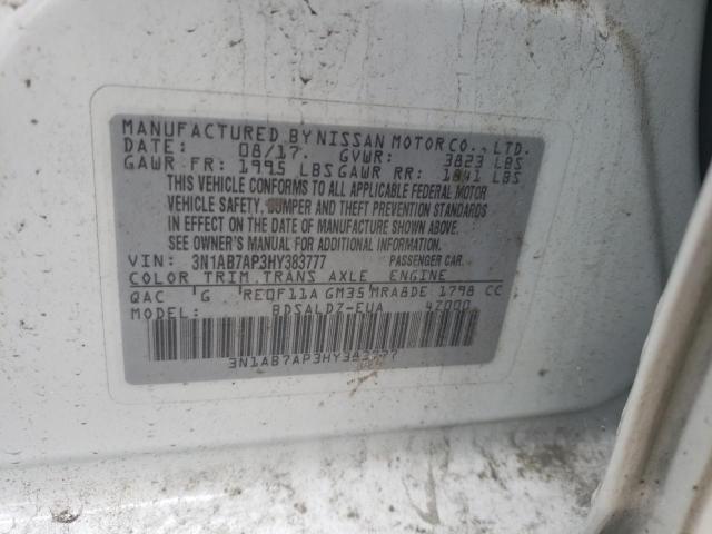 Photo 12 VIN: 3N1AB7AP3HY383777 - NISSAN SENTRA S 