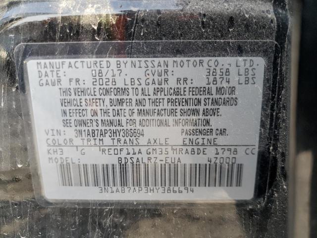 Photo 9 VIN: 3N1AB7AP3HY386694 - NISSAN SENTRA S 