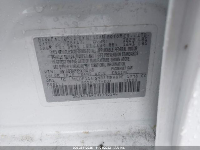 Photo 8 VIN: 3N1AB7AP3HY390146 - NISSAN SENTRA 