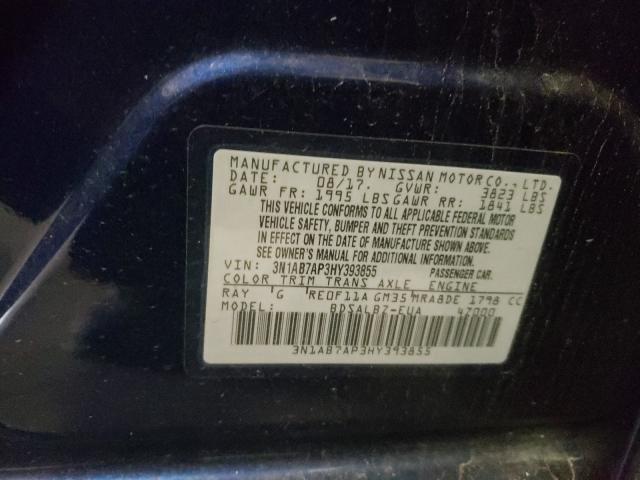 Photo 9 VIN: 3N1AB7AP3HY393855 - NISSAN SENTRA S 