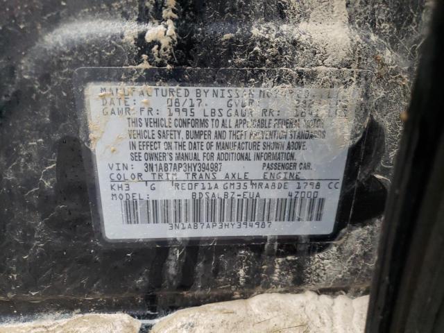 Photo 11 VIN: 3N1AB7AP3HY394987 - NISSAN SENTRA S 