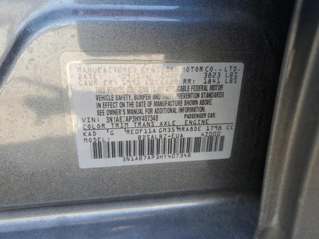 Photo 11 VIN: 3N1AB7AP3HY407348 - NISSAN SENTRA S 