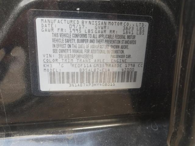 Photo 11 VIN: 3N1AB7AP3HY408015 - NISSAN SENTRA S 