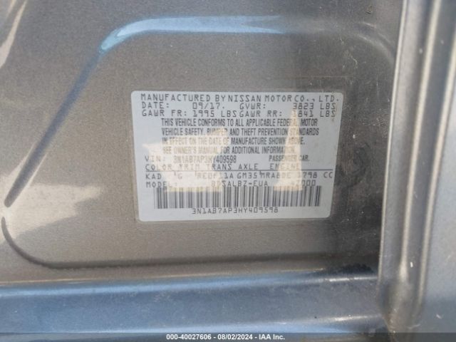 Photo 8 VIN: 3N1AB7AP3HY409598 - NISSAN SENTRA 