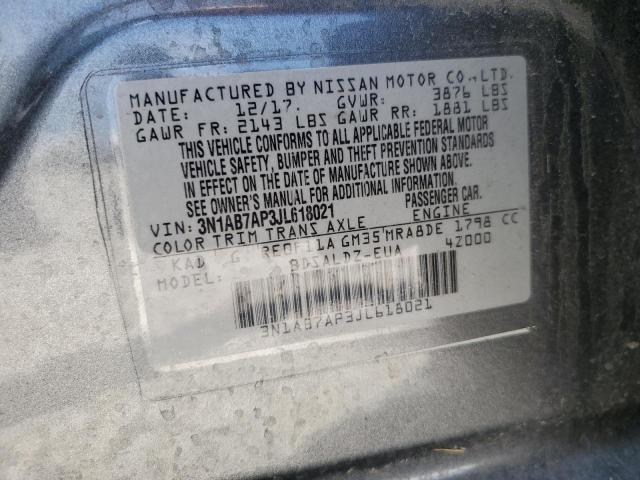 Photo 11 VIN: 3N1AB7AP3JL618021 - NISSAN SENTRA S 