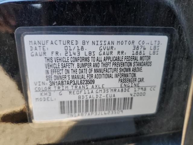 Photo 11 VIN: 3N1AB7AP3JL623509 - NISSAN SENTRA S 